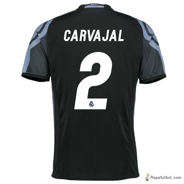 Camiseta Real Madrid Replica Tercera Ropa Carvajal 2016/17 Negro